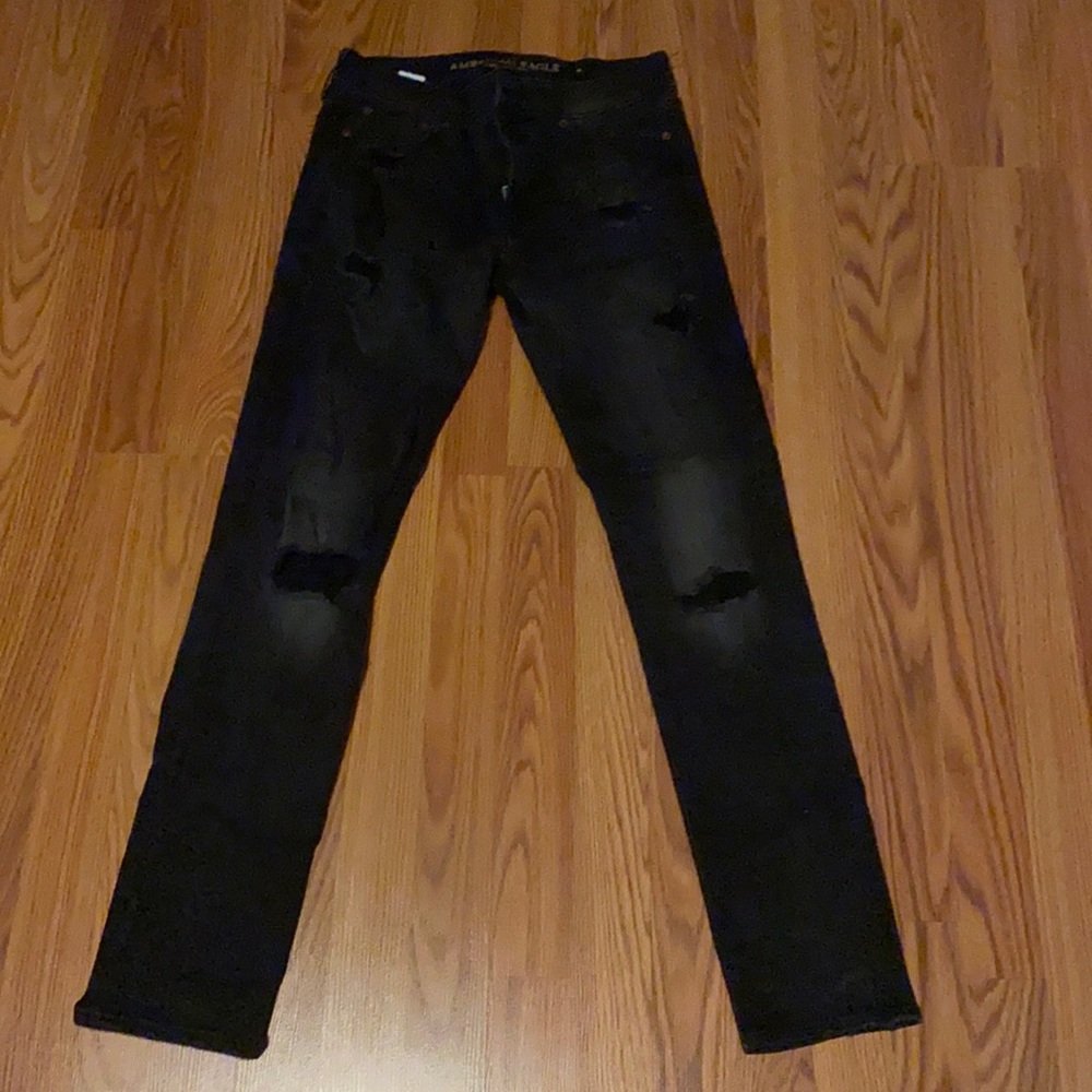 Black slim ripped skinny jeans perfect condition